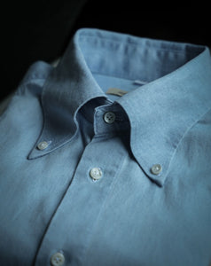 Classic Button Down Collar Light Denim Shirt